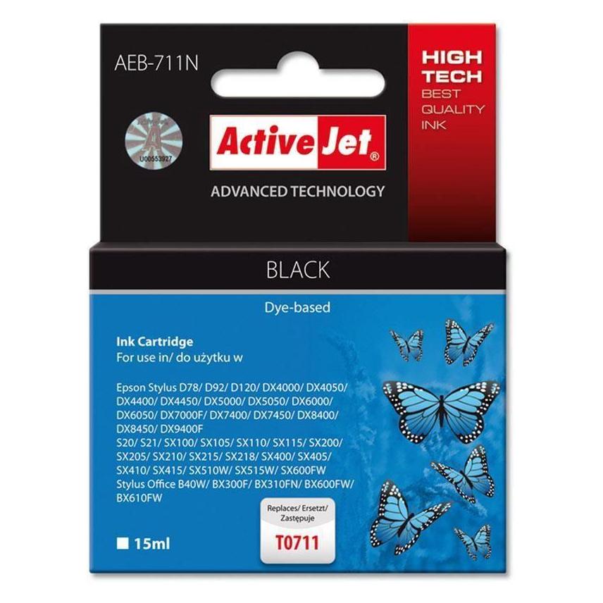 Activejet AEB-711N Druckerpatrone (e) Kompatibel Hohe (XL-) Ausbeute (BK) (AEB-711N)