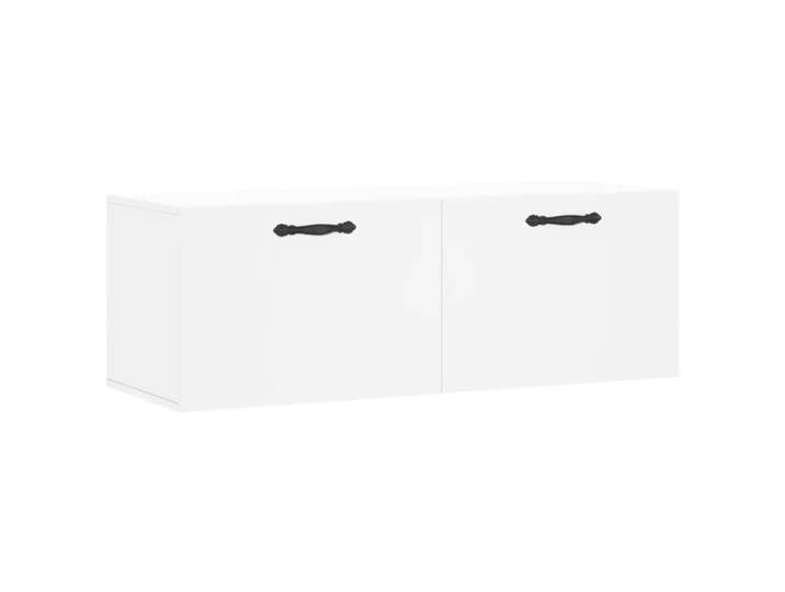 Armoire murale moderne rangement bois blanche 100 x 36.5 x 35 cm