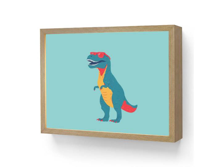 OnlyWow Nachttischlampe MIT Akku Dinosaurier - Blau - Sonnenbrille 40x30 cm, Hellblau, Rechteckig, LED integrated, 40x30x8 cm, Lampen & Leuchten, Innenbeleuchtung, Nachtlichter