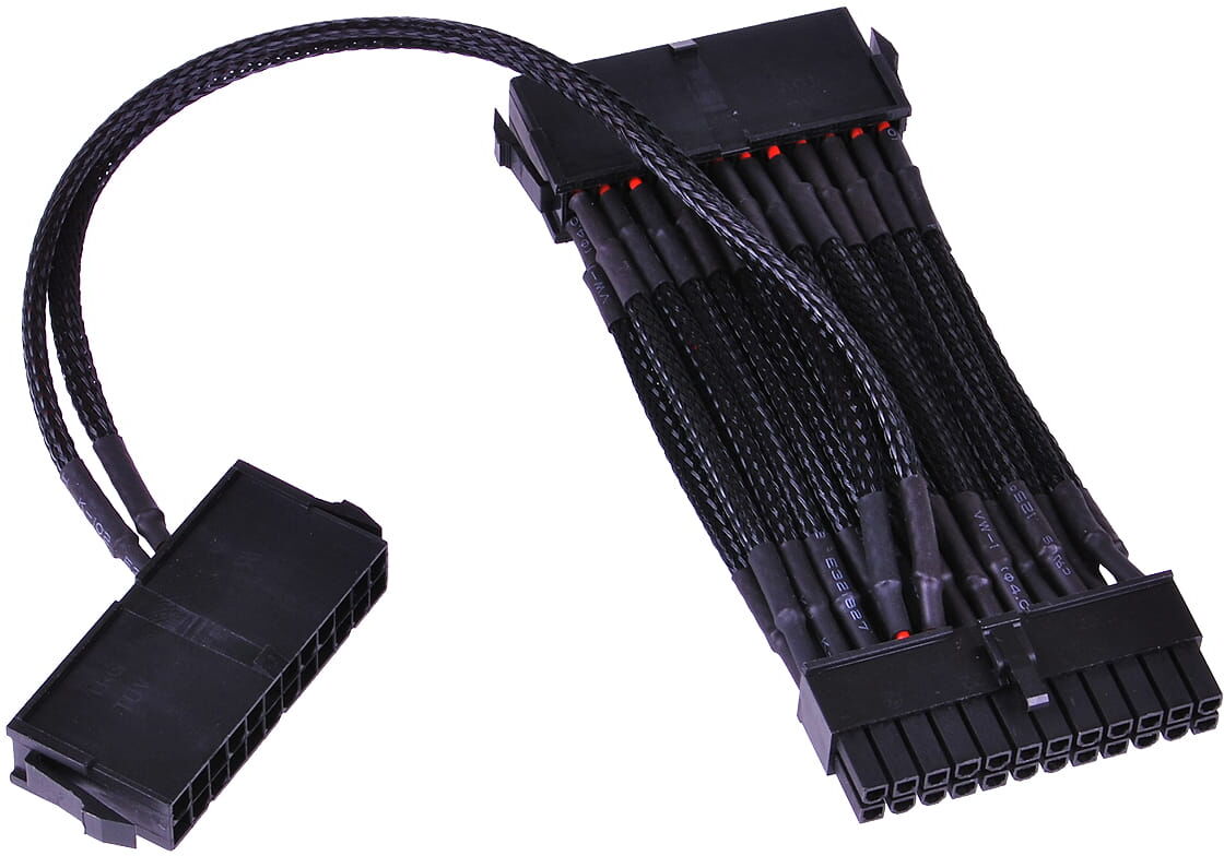 Phobya 24Pin 2-Fach Netzteilanschalterkabel (2x24pin auf 1x24pin...