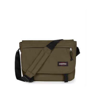 Messenger Bag EASTPAK "Delegate +", Damen, Gr. B/H/T: 39cm x 31cm x 13cm, grün (army olive), Polyester, Taschen, Umhängetasche, Schultertasche mit Trolleygurt und 17" Laptopfach