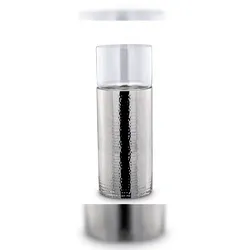Boden-Windlicht Mittel,  Gesamt-H: 64,0cm, Metall-H: 46,0cm, D 24,0cm Edelstahl