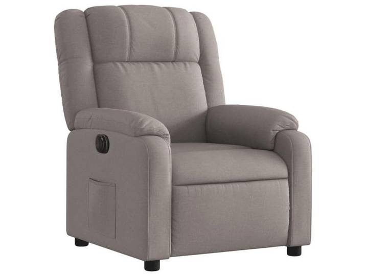Siège inclinable - Taupe - Fauteuil inclinable électrique - 1 place - Taupe Tissu 77x95x99 cm F5201