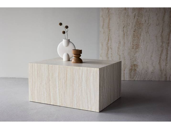 Couchtisch-Beistelltisch Rivana – schlicht und vielseitig - heller Stein - Luxusbetten24
