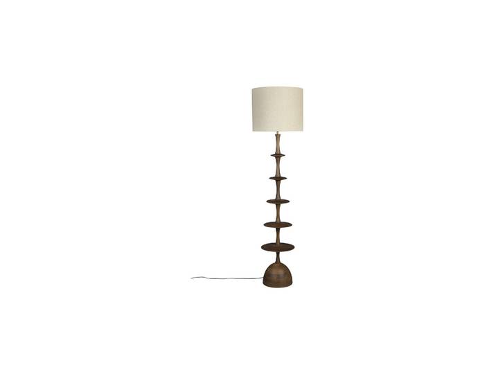 Lampadaire en manguier brun Cath