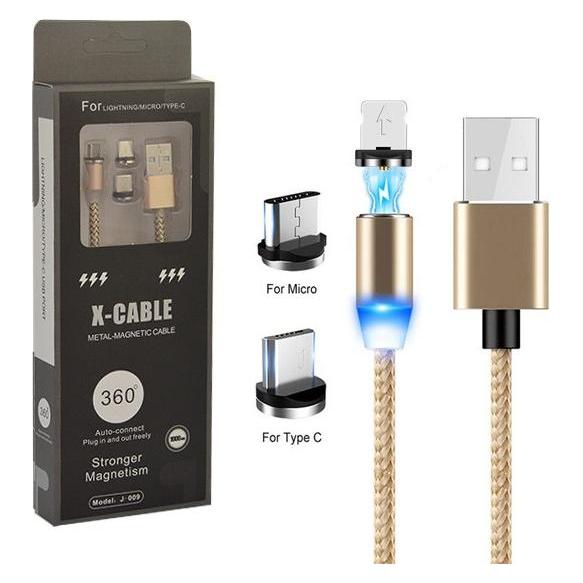 Prolink Ecobox 3in1 Magnetisches Usb-Kabel 360 Gold Iphone Micro Typ-C Iphone (1 m) (35546903)