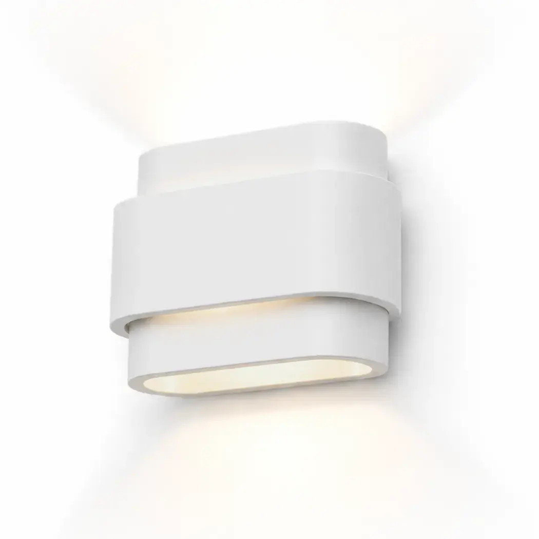 Artdelight Wandlamp Metz L wit gips 20 cm