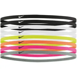 8er Pack NIKE Skinny Haarbänder mit Silikonstreifen lime ice/black