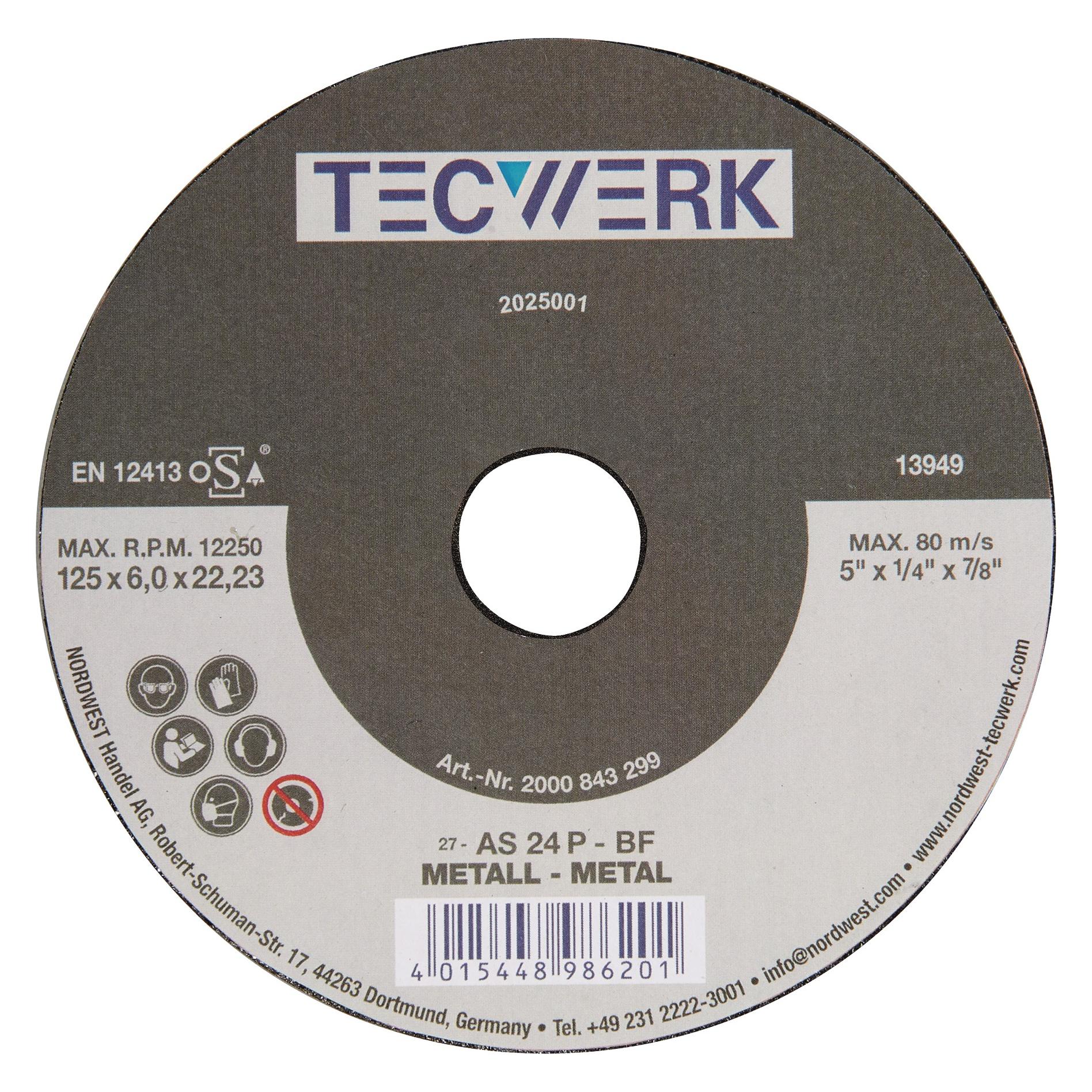 Tecwerk Schruppscheibe Action D125xS6mm gekröpft Bohrung 22,23 mm (2000843299)