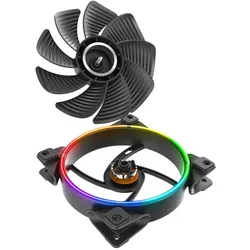 Pccooler CORONA FRGB 5in1 Pack (120 mm, 5x), PC Lüfter, Schwarz