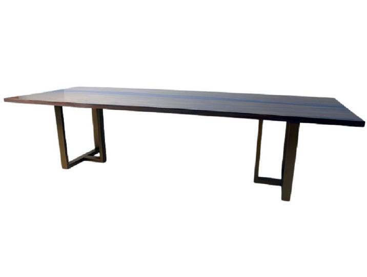 Xlmoebel Esstisch Epoxidharz Flusstisch aus massivem Holz, modernes Design (Esstisch, 1-St., Esstisch), Hergestellt in Europa