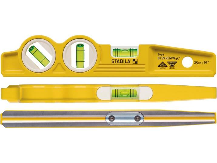 Niveau à bulle Torpedo 25 cm 81SV REM 45 degrés Stabila 4005069166724