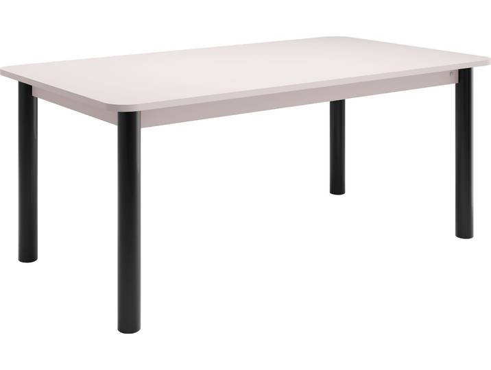 Esstisch TOM TAILOR HOME COLOR TABLE , schwarz (light taupe 07, schwarz 01, light taupe 07), B:180cm H:76cm T:100cm, Tische, Esstisch, Esstisch, 4-Fuss, 3 Grössen, 3 Dekorfarben, 4 Fussfarben, ABS-Kante