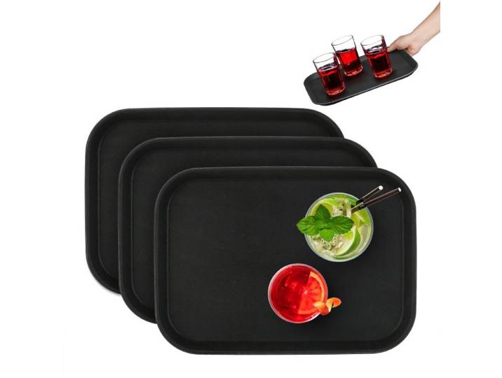 Relaxdays Horeca dienblad set van 3
