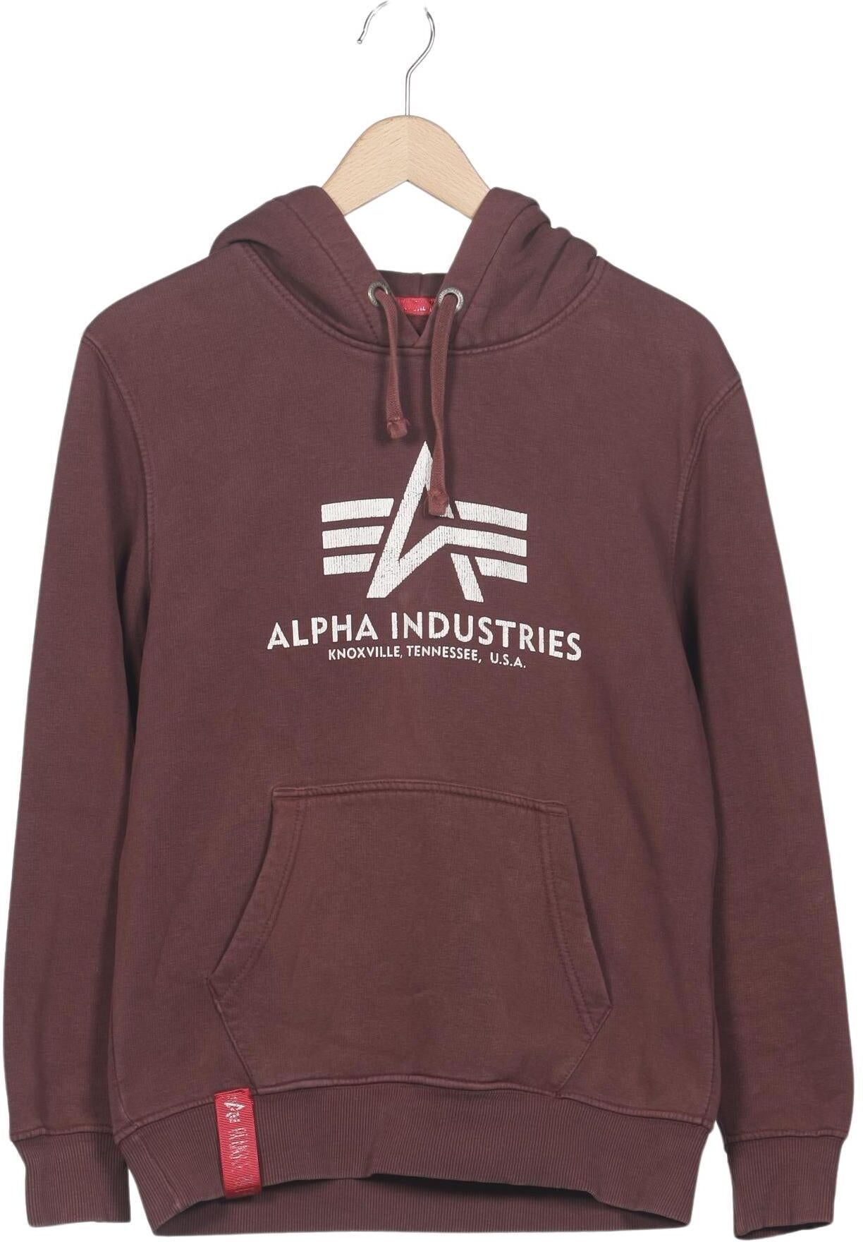 Alpha industries Damen Kapuzenpullover, Bordeaux, Gr. S, Synthetik / Baumwolle - Second Hand