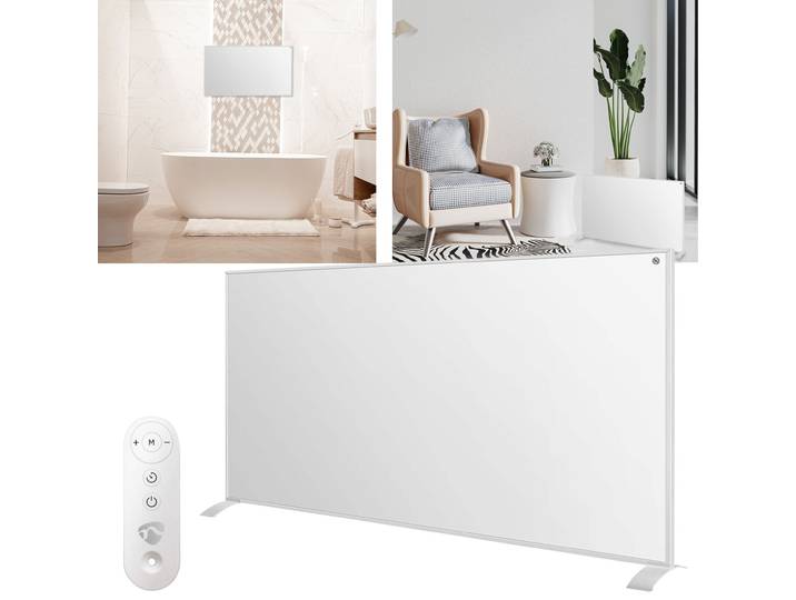 WLAN Infrarotheizung mit programmierbaren digitalen Thermostat, Stand- & Wandmontage, 700W