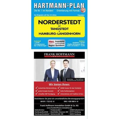 HARTMANN-PLAN Norderstedt mit Tangstedt und Hamburg-Langenhorn, 1:25.000, Stadtplan, Karte von , Hartmann-Plan