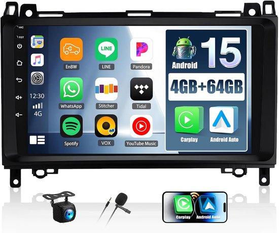 Autoradio mit Android 13 - 9-Zoll-Touchscreen - 4 GB RAM / 64 GB Speicher - Drahtlose CarPlay- und Android Auto-Funktion