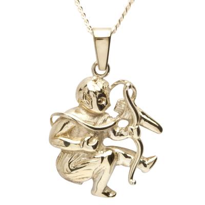 Kette mit Anhänger OSTSEE-SCHMUCK "Ostsee-Schmuck Kette mit Anhänger Tierkreiszeichen Schütze" Gr. 42, gold, Halsketten, Damen, 42cm, Gelbgold 333, L: 42