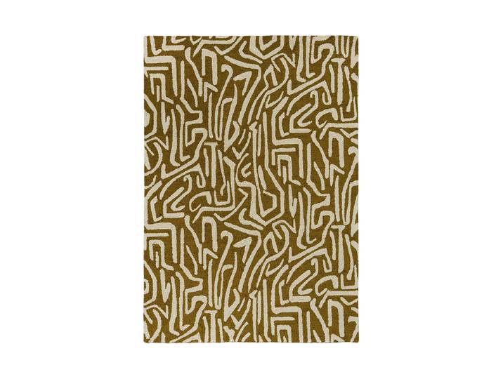 Hochwertiger In-/Outdoor Designer Teppich „Melodic“, verschiedene Grössen Ocker/Gold Harlequin