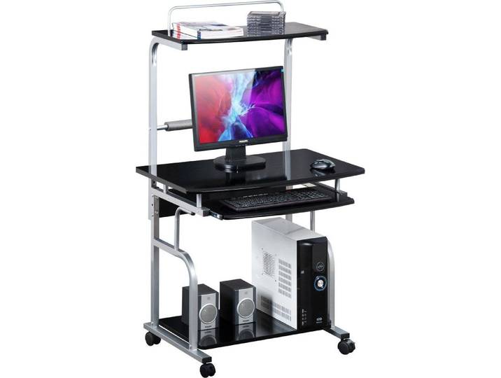 Techly Compact Multi-Function Computer Desk Glossy Black ICA-TB 7800BK