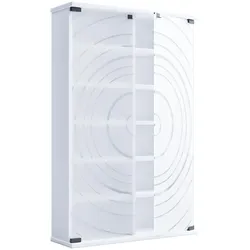 VCM, Regal, Holz CD DVD Stand Regal Glastür Tilano L (60 x 18 x 92 cm)