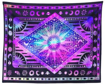 Uplift Picks Mandala Tarot Tapestry Bohemian Hippie Wall Hanging Decor 04 75x75 Cm