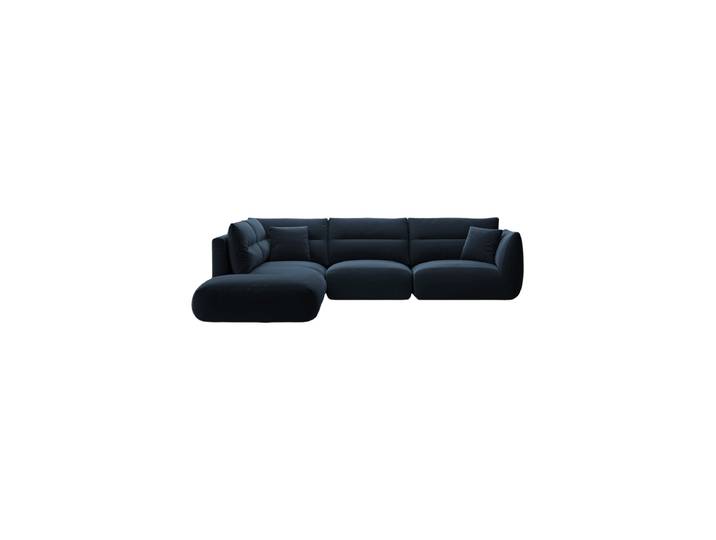 7-Sitzer Design Ecksofa „Maurie“ Samt Königsblau CXL by Christian Lacroix