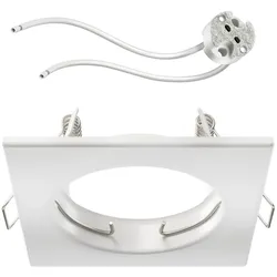 ledscom.de Deckeneinbaurahmen RIR Einbaurahmen weiß matt eckig (LED/Halogen/MR16/50mm) inkl. GU5.3 Fassung