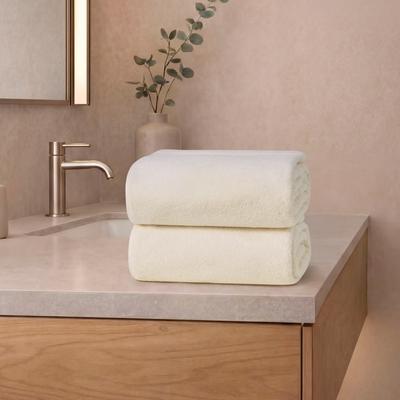 French Connection Solid Dobby Bath Towel and Bath Sheet Set