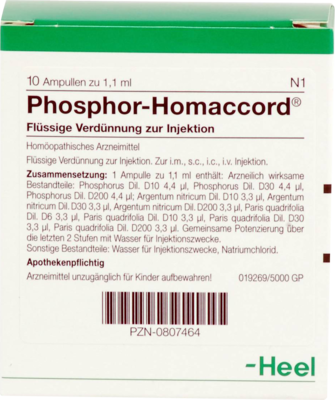 Biologische Heilmittel Heel GmbH PHOSPHOR HOMACCORD Ampullen 10 St 00807464