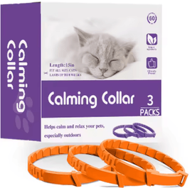 Inspire Picks Calm Paws Cat Calming Pheromone Collar Set 3 Pack Anxiety Relief Collars orange(3pcs)