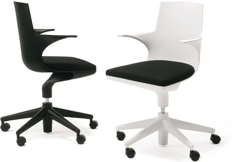 Kartell Spoon Stuhl (weiß / schwarz) weiß / schwarz
