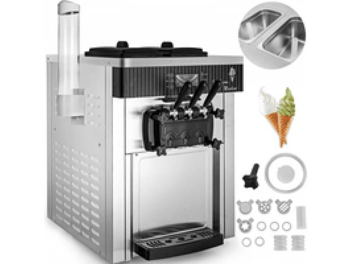 VEVOR Speiseeisbereiter Weiß Eismaschine 2200 W, 2 x 6 L Desktop Maschine Ice Cream Maker 220 V Speiseeisbereiter mit Eikegel Eierablage Edelstahl Maschine