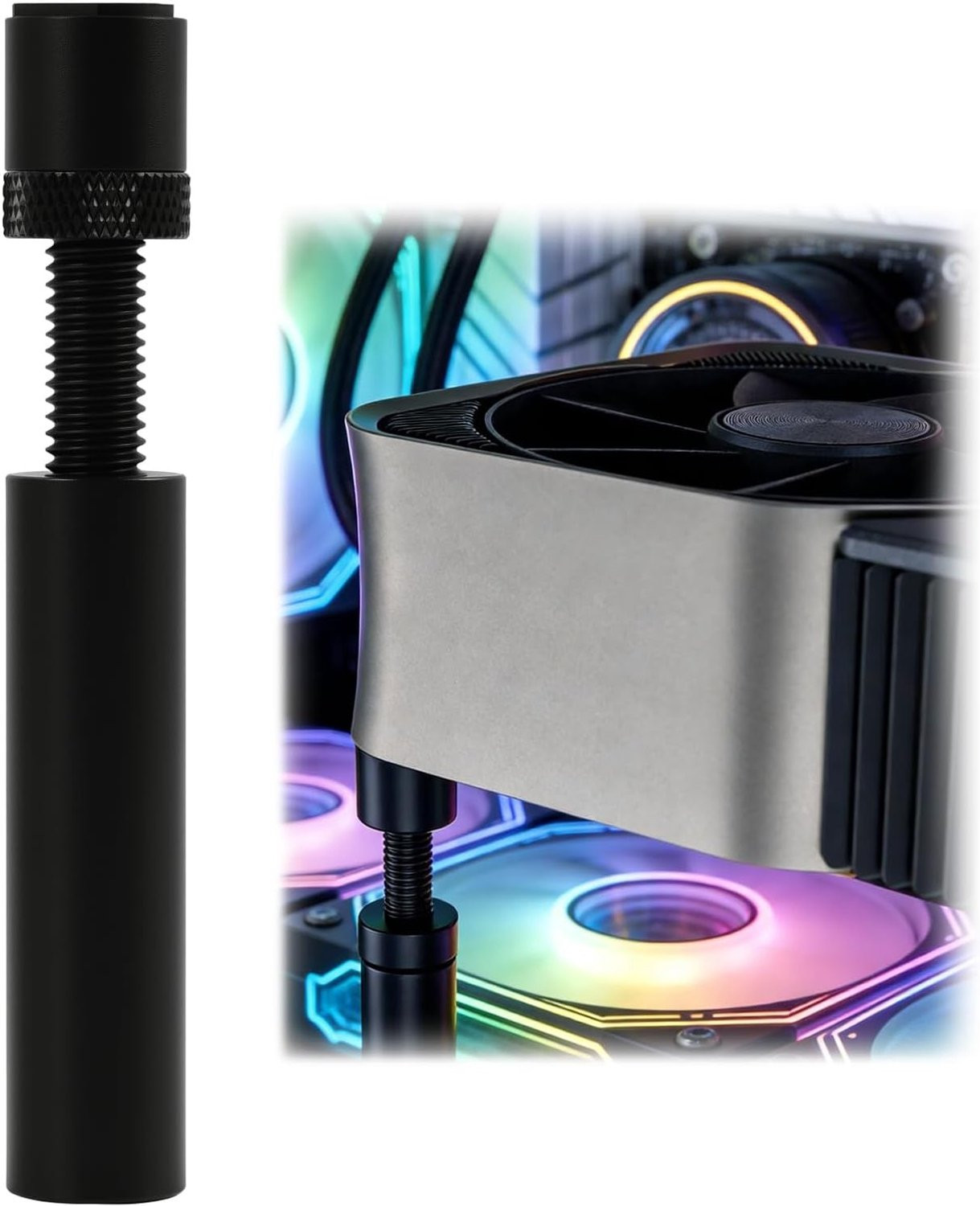 Verstelbare aluminium GPU steun met magnetische basis voor ATX, Micro-ATX en ITX systemen