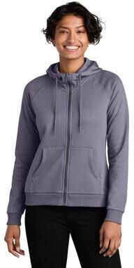 Allmade AL5003 Women's Organic CVC Fleece Full-Zip Hoodie in Cosmic Purple size Medium
