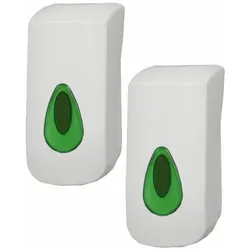 2 PlastiQline Schaumseifenspender - 400 ml - Kunststoff - Seifenspender - grün