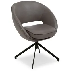 Sormani Stuhl Valencia Leder Grau Steel