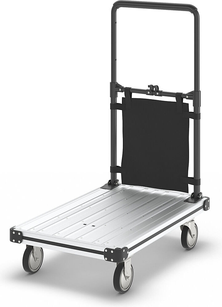 kaiserkraft Alu-Plattformwagen SLIMLINE, komplett einklappbar, Tragfähigkeit 200 kg