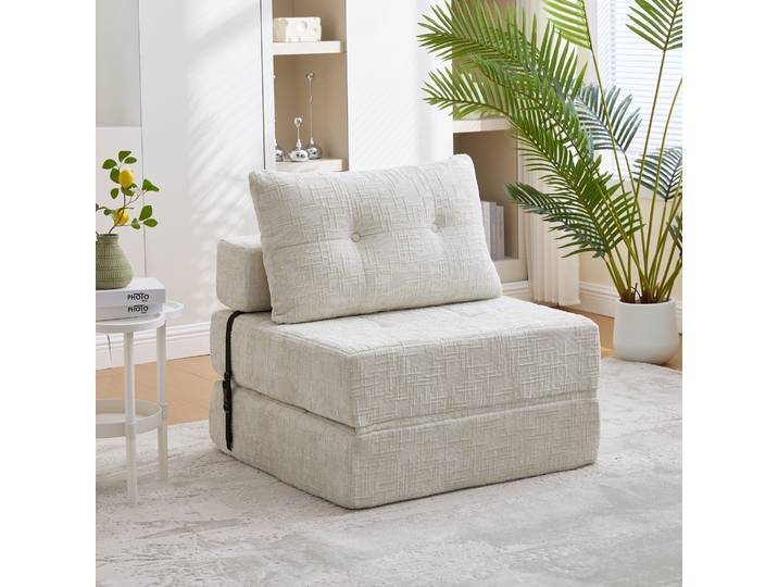 Canapé-lit pliable pour salon, avec coussin, matelas pliable avec dossier, canapé de sol confortable pour chambre à coucher