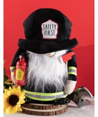 Rae Dunn SAFETY FIRST FIREMAN Gnome