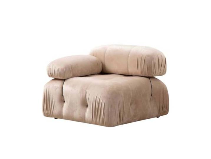 Produce Shop Eckmodul links für Sofa aus Samt Bubble 1LV – Beige