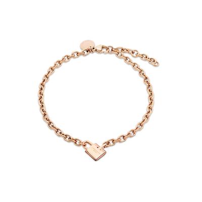 Armband LIEBESKIND BERLIN "Schmuck Geschenk Edelstahl Armkette The Love Bond", rosa (roségoldfarben), Armbänder, Damen, 21cm, Edelstahl, Armband