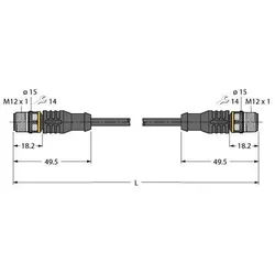 Turck Aktuator- u. Sensorleitung RSC4.4T1.5RSC4.4TTEY