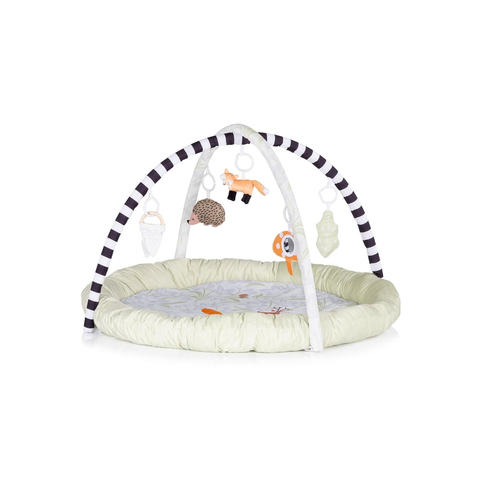 Chipolino Spielbogen, Krabbeldecke Wald, 5 abnehmbare Hängespielzeuge, ab Geburt beige