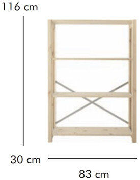 ABC Classic Abc Grundreol, Hxbxd: 116x83x30 Cm, Natur