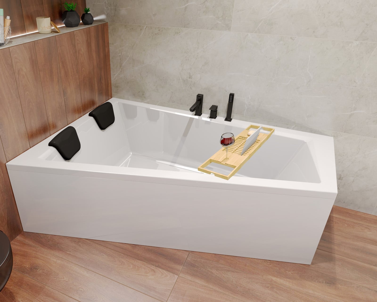 Besco Eckbad Corner Bad - Floor Standing - B/D/H: 160 x 90 cm