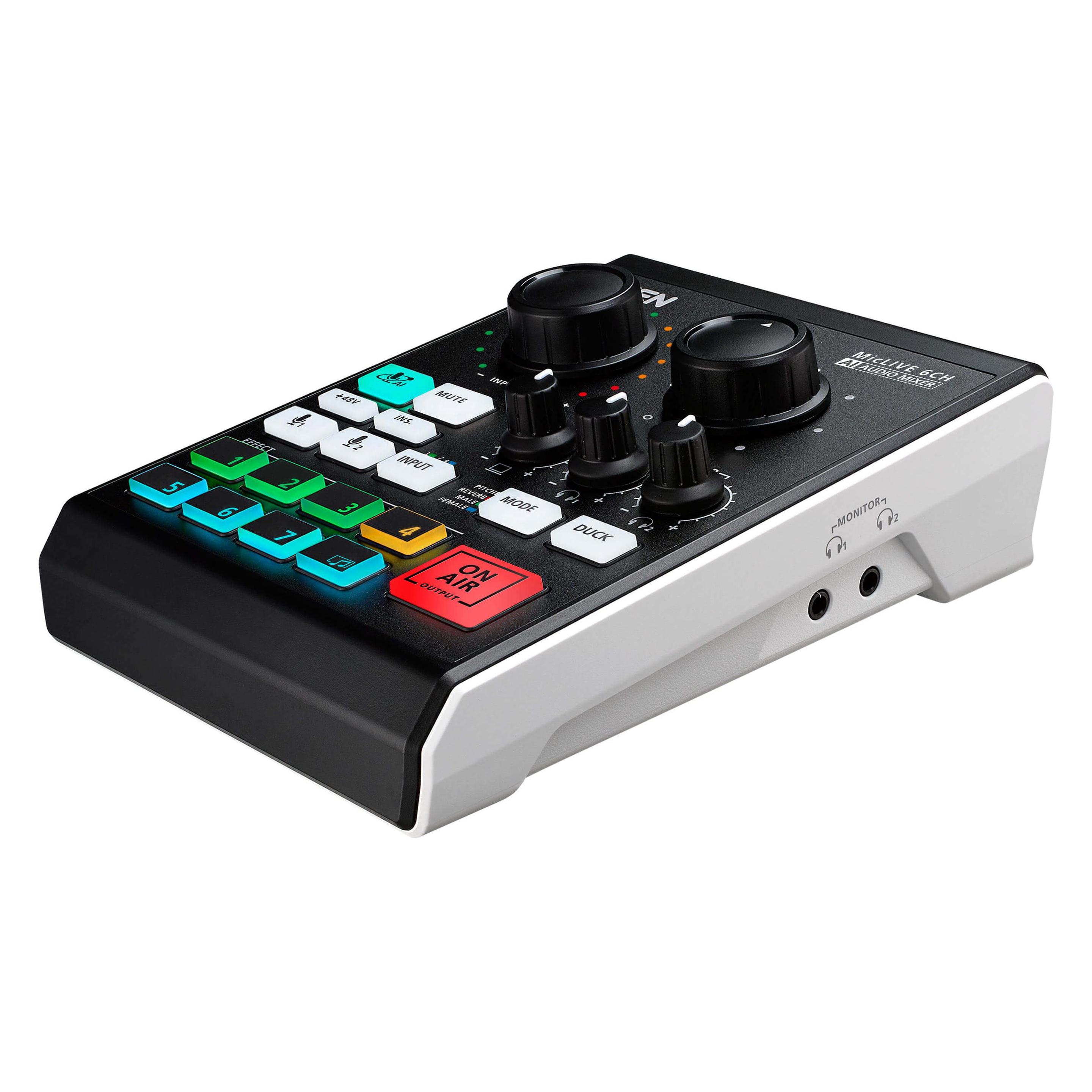 Aten UC8000 Podcast AI Audio Mixer MicLIVE 6-CH (UC8000-AT)