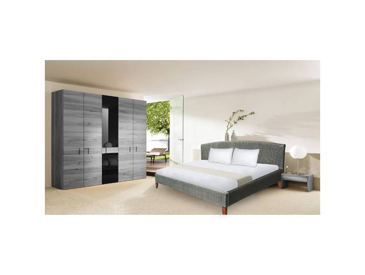 Lit Dorothy 180 x 200cm Loom verni Éléments décoratifs : acajou Marron Acajou