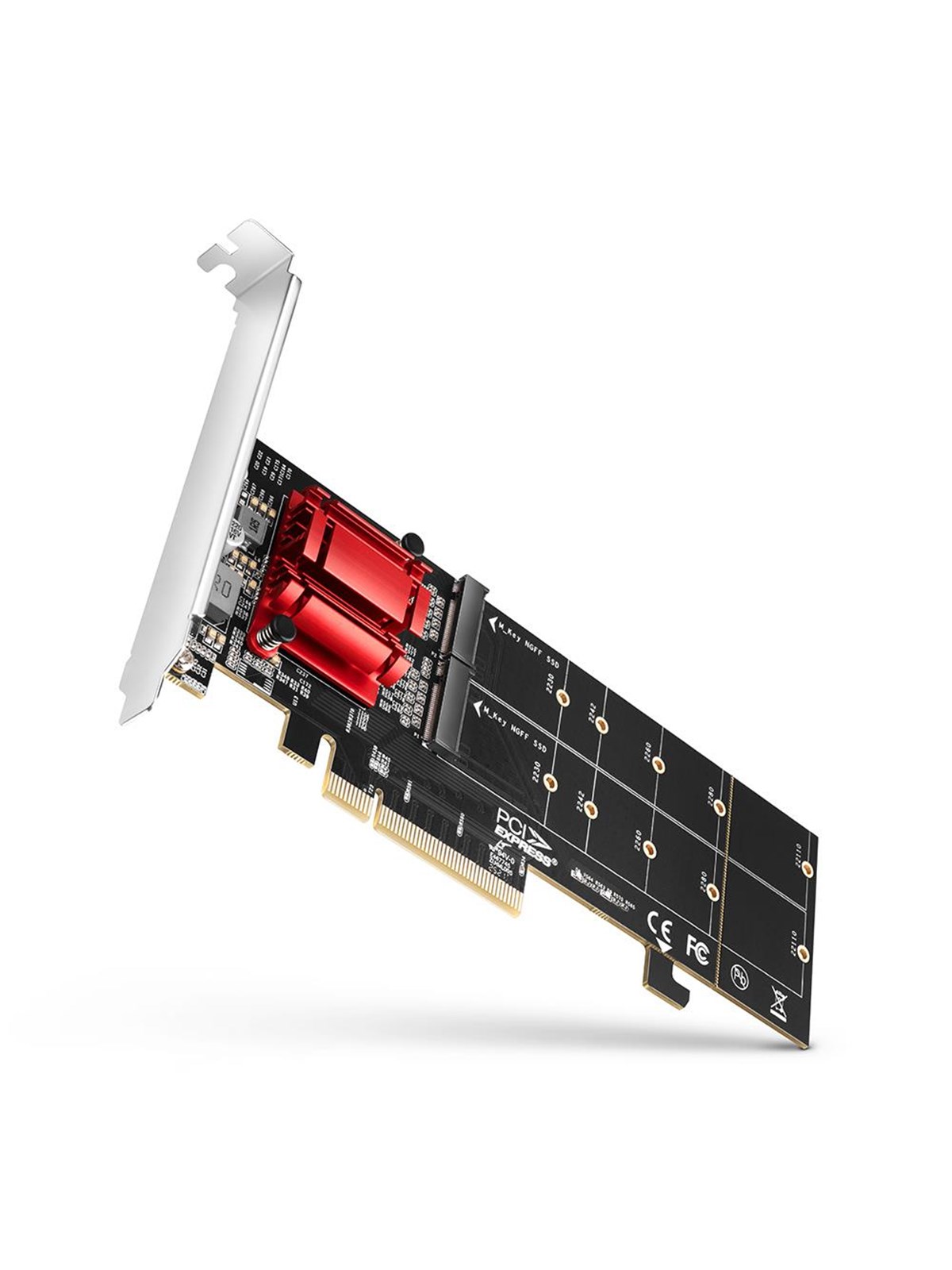 AXAGON PCIe-Adapter für 2 × NVMe M.2 SSD